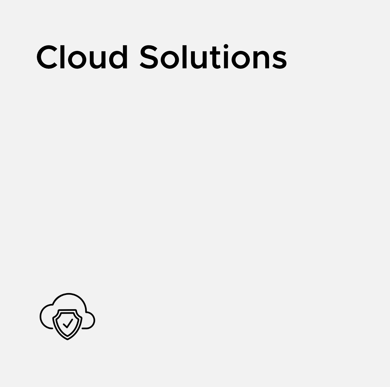 Cloud Solutions